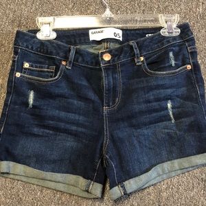 blue jean shorts
